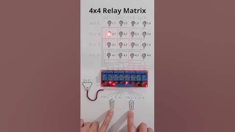 4x4 Relay Matrix Control Using an 8-Channel Relay Module