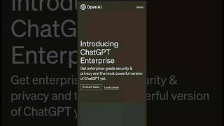 ChatGPT Enterprise | OpenAI Enterprise | #chatgpt #gpt4 #chatgptenterprise #openai