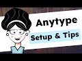 Anytype tutorial  offline notes initial setup tips jan 2024
