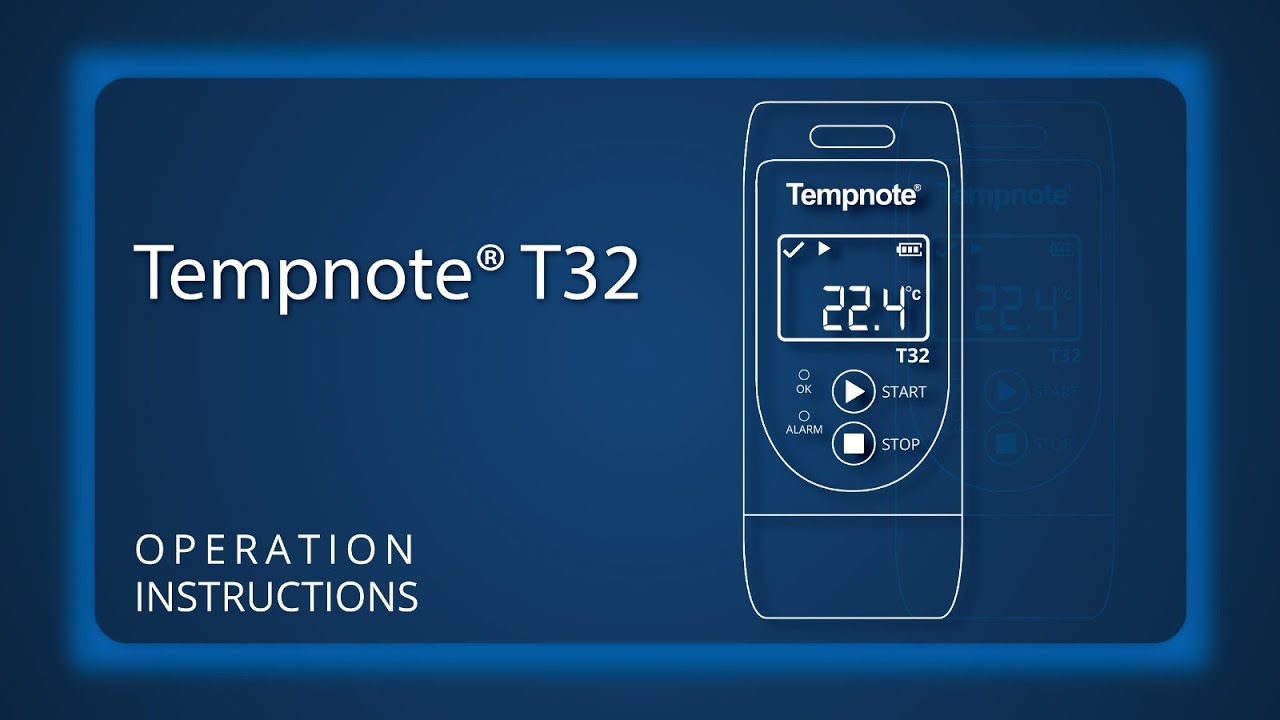 Tempnote T32 Data logger Operation instructions