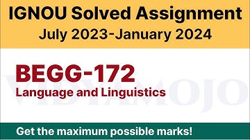 IGNOU BEGG 172 Solved Assignment 2023-24 PDF Download | Vidyamojo