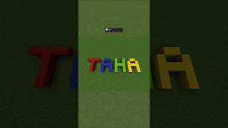 TAHA🤗❤️💯 Minecraft Comment Your Name #shorts #minecraft