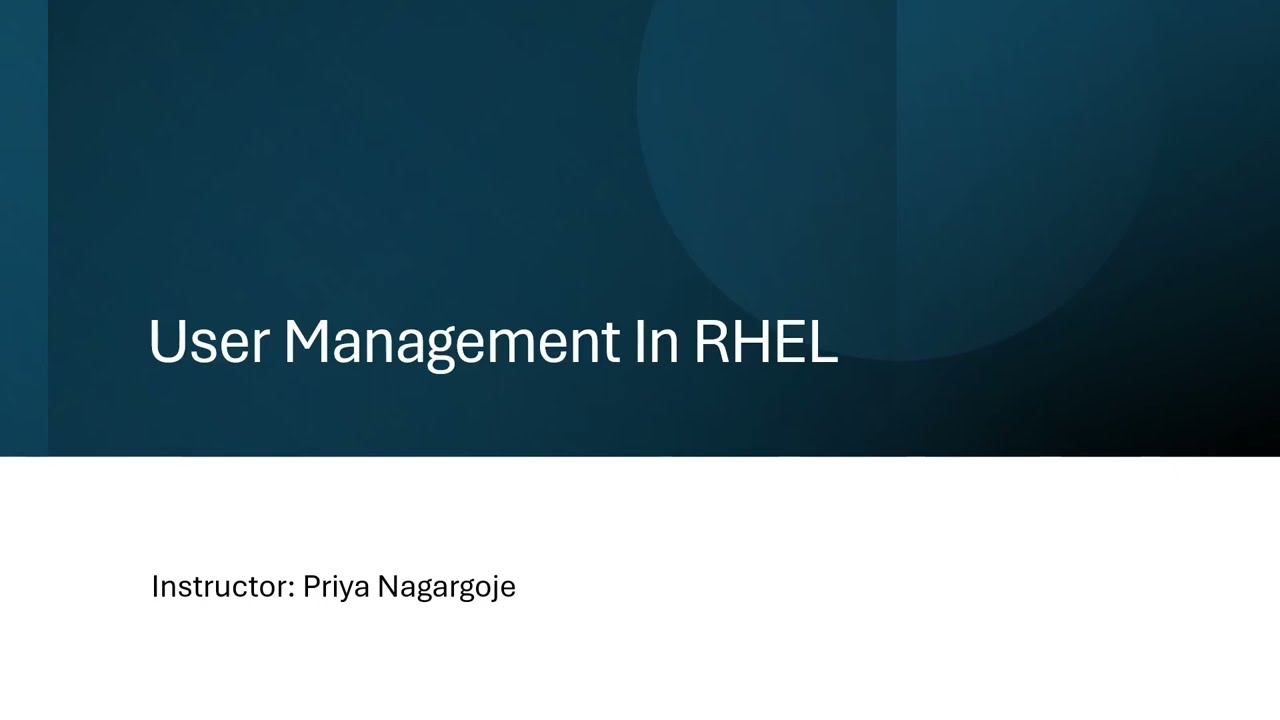 User and group in RedHat Linux Part1  #trending #viral #linux #usermanagement #redhat #rhel9 