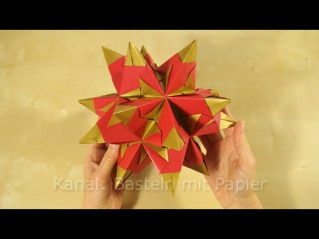 Bascetta Stern: Anleitung für Origami Stern - Weihnachtssterne Ideen -  Faltanleitung - DIY - YouTube