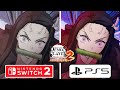 Demon Slayer Kimetsu no Yaiba the Hinokami Chronicles 2 PS5 vs Nintendo Switch 2 Graphics Comparison