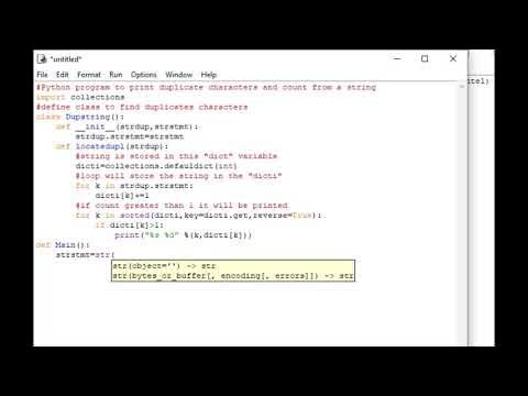 Python program to print duplicate characters and count from a string ...