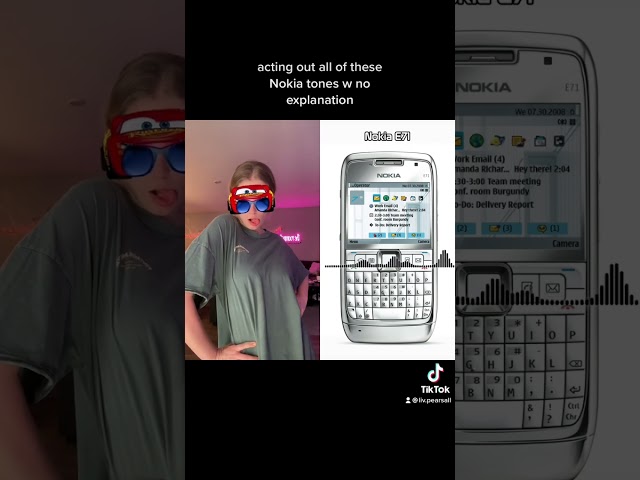 this is some of my….. stupider content….. acting out Nokia tones🤳 - liv pearsall #shorts class=