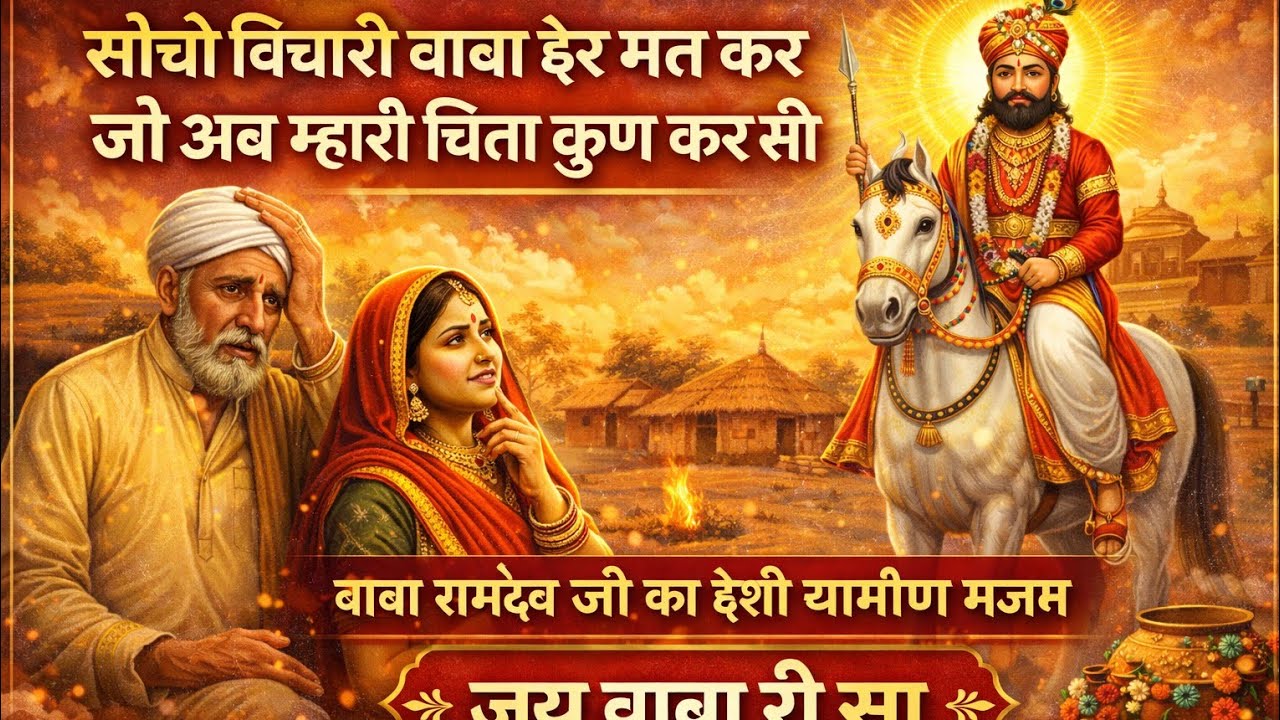 सोचो विचारो बाबा, देर मत कर जो🙏 | अब म्हारी चिंता कुण कर सी | बाबा रामदेव जी भजन |#babaramdevBhajan