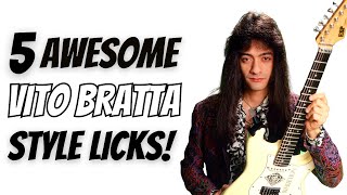 5 AWESOME Vito Bratta Style Licks! (Guitar Lesson w/TAB) - MasterThatLick!