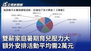 雙薪家庭暑期育兒壓力大 額外安排活動平均需2萬元｜20230721 公視晚間新聞