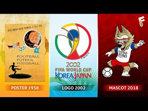 1930 - 2018 ஆண்டுகளில் FIFA உலகக் கோப்பை லோகோக்கள், சுவரொட்டிகள் மற்றும் சின்னங்கள் ⚽ கால்பந்து சாம்பியன்