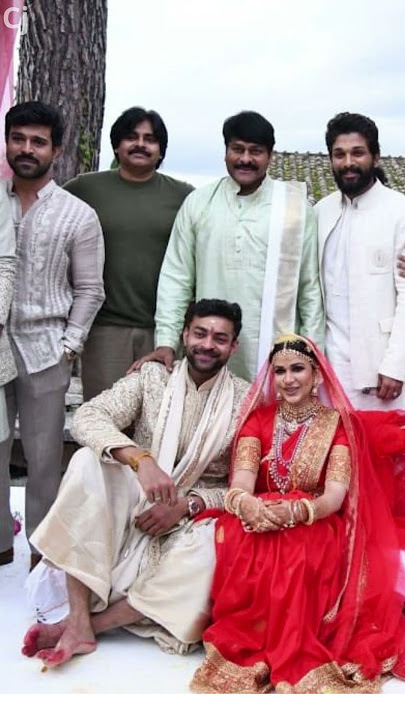 Photos of mega family members from Varun Tej Lavanya Tripathi marriage | Varu Tej marriage #varunlav