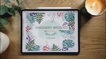 Procreate Brush Stamp Set Demo - Greenery, Leaves & Botanicals