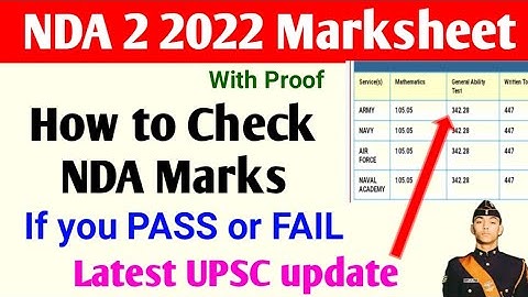 🔥NDA 2 2022 Marksheet | NDA 2 2022 Marks kaise check karen | NDA 2 2022 Result name wise |NDA Result