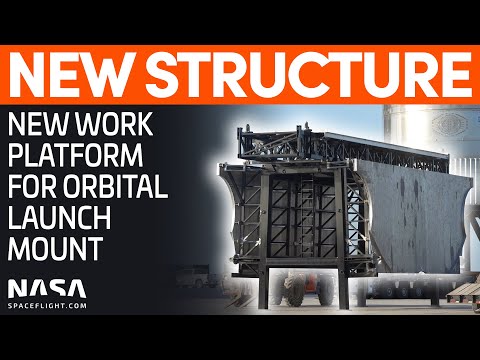 New Work Platform Moved To Launch Site | SpaceX Boca Chica