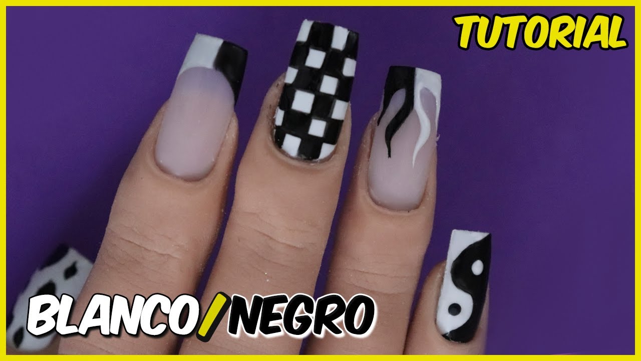 Como Decorar Tus UÑAS en Blanco Y Negro | Diseños De Uñas Monocromático -  thptnganamst.edu.vn