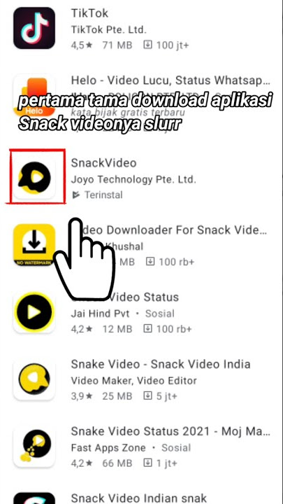 APLIKASI PENGHASIL UANG GANTI SNACK VIDEO