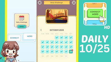 Connect Word Daily Challenge October 25 Answers Walkthrough