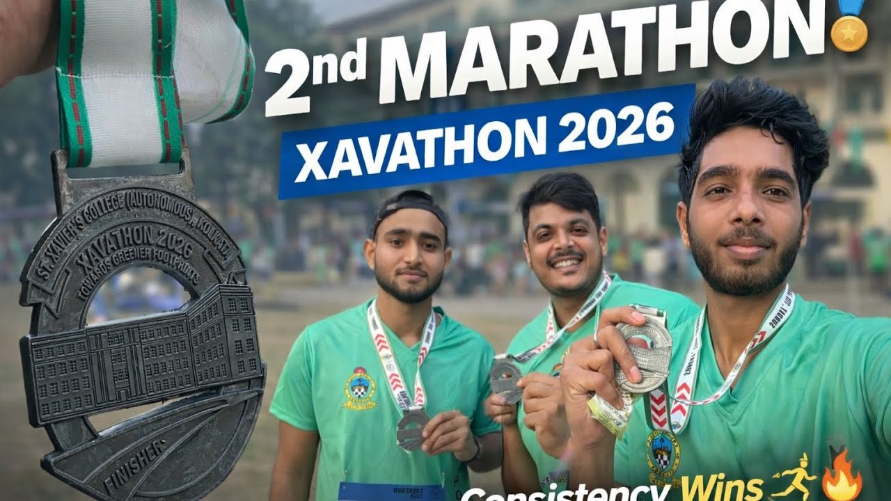 Second Marathon Done ✅ Proud Moment 🏃‍♂️🔥 XAVATHON 2026