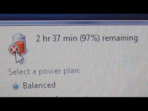 Red X on the Laptop Battery Icon  Windows 7  HP 550 laptop 