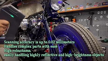 Using the EXTR series 3D scanner from BBCV to scan a motorcycle.#3dscanning #3dprinting