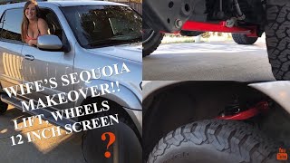 My Wife’s Toyota Sequoia Gets Makeover New Lift Kit Wheels Tires TV DVD System And Tundra Update