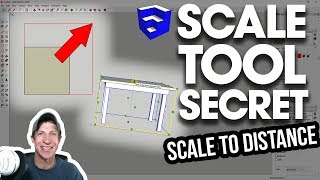 SketchUp SCALE TOOL TIP - Set Distances with the Scale Tool