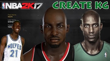 NBA2K17 How To Create Kevin Garnett MyPlayer MyCareer