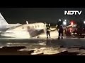 Air Ambulance Lands On Belly At Mumbai Airport After Landing Gear Fails