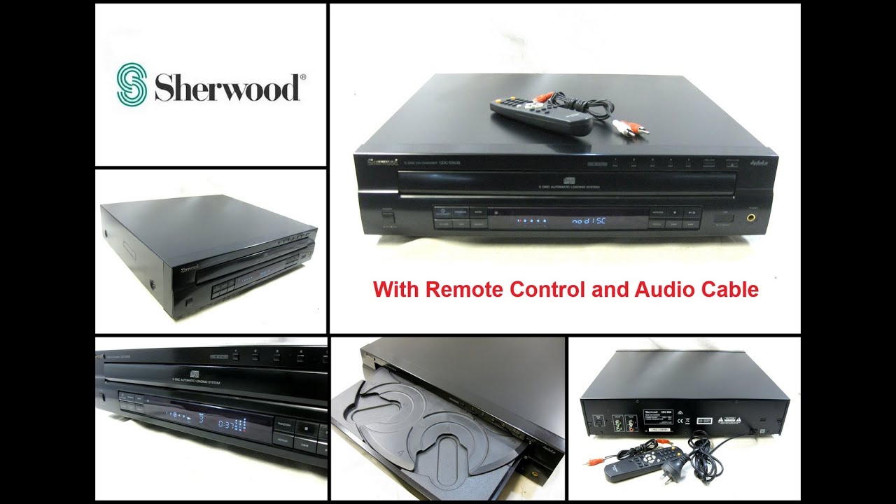 SHERWOOD CDC-5506 5 Disc CD Changer Player with Remote Control