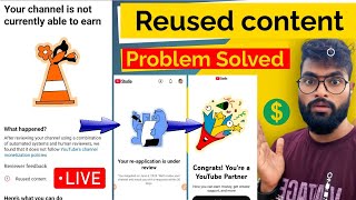 "YouTube Reused Content Monetization Problem Solved ✅ | Channel Monetization Re-Approved 2025"