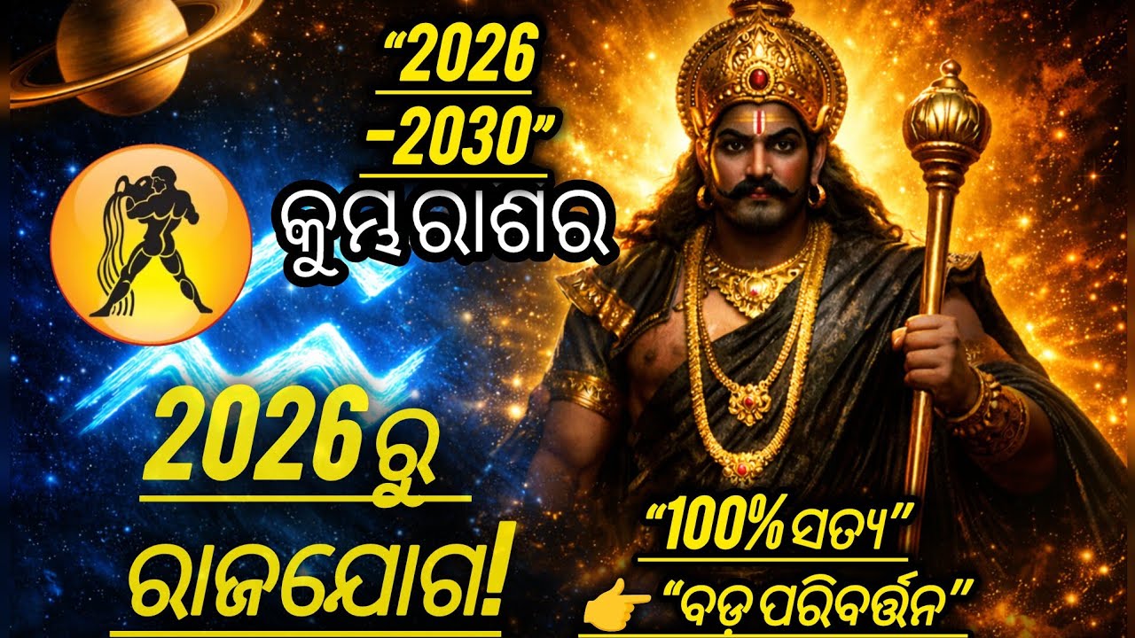“କୁମ୍ଭ ରାଶି 2026 ରୁ ଆରମ୍ଭ ହେବ ସୁନା ଯୁଗ! ଶନିଙ୍କ ଗୁପ୍ତ ଆଶୀର୍ବାଦ ଖୋଲିଦେବ ଆପଣଙ୍କ ଭାଗ୍ୟ!”#KumbhaRashi