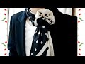 ♥華やかに2枚の水玉の【スカーフの巻き方】３アレンジ！　how to wear 2 polka dot scarves 3 ways