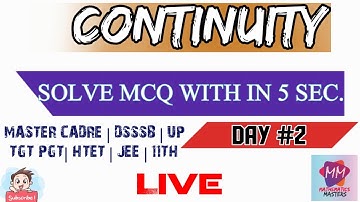 || LIMIT,CONTINUITY, DIFFERENTIABILITY || DAY #2 || #mastercadre #htet #Dsssb #mathematicsmasters