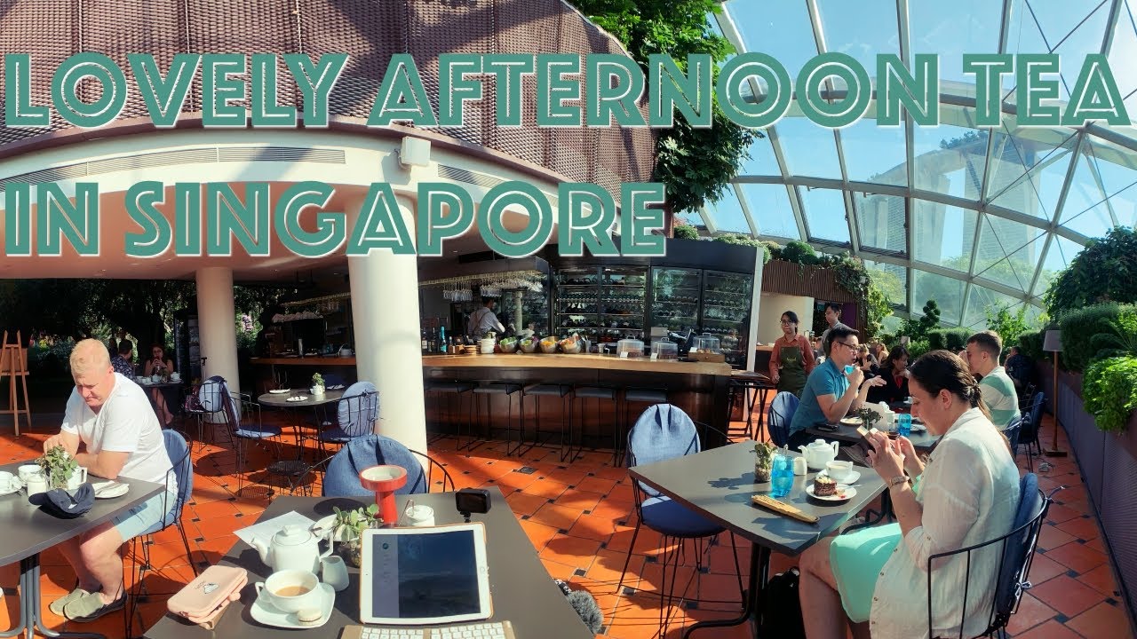 Lovely Afternoon Tea Fennel Cafe, Flower Dome in Singapore 싱가포르
