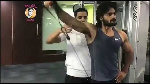 Rx100 Hero karthikeya gym fitness training video #Rx100 for new movie HIPPI