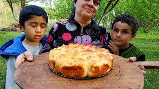 Cooking Cake on Campfire