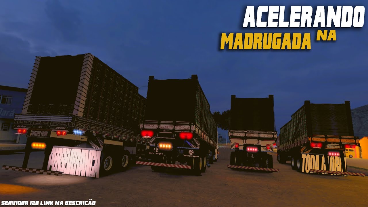 Galera da fruta colocando pressão em busca do horário no servidor 128 players!! ETS2