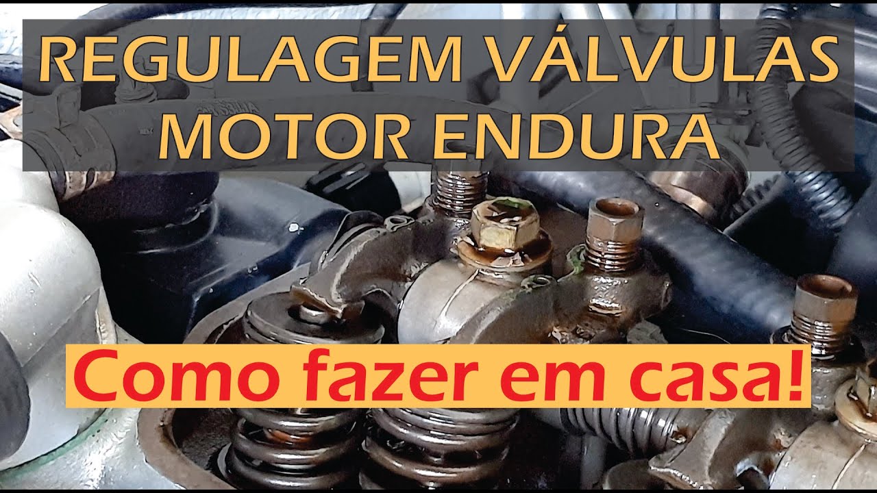 Como regular a folga de válvulas motor Endura - [4K]