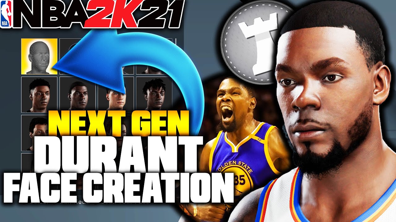 NBA2K21 NEXT GEN KEVIN DURANT EXACT FACE SCAN CREATION 6'10 SMALLFORWARD DEMIGOD