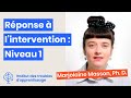 Réponse à l’intervention (RAI) : Niveau 1 - Institut des troubles d