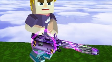 New Shadow Gatling Gun in SkyBlock! (Blockman Go)