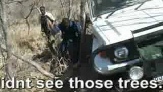 Loading an trophy eland bull in the mountains.