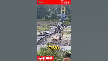 Jembatan Gantung Putus Saat Rombongan Pengantin Melintas di Tolitoli