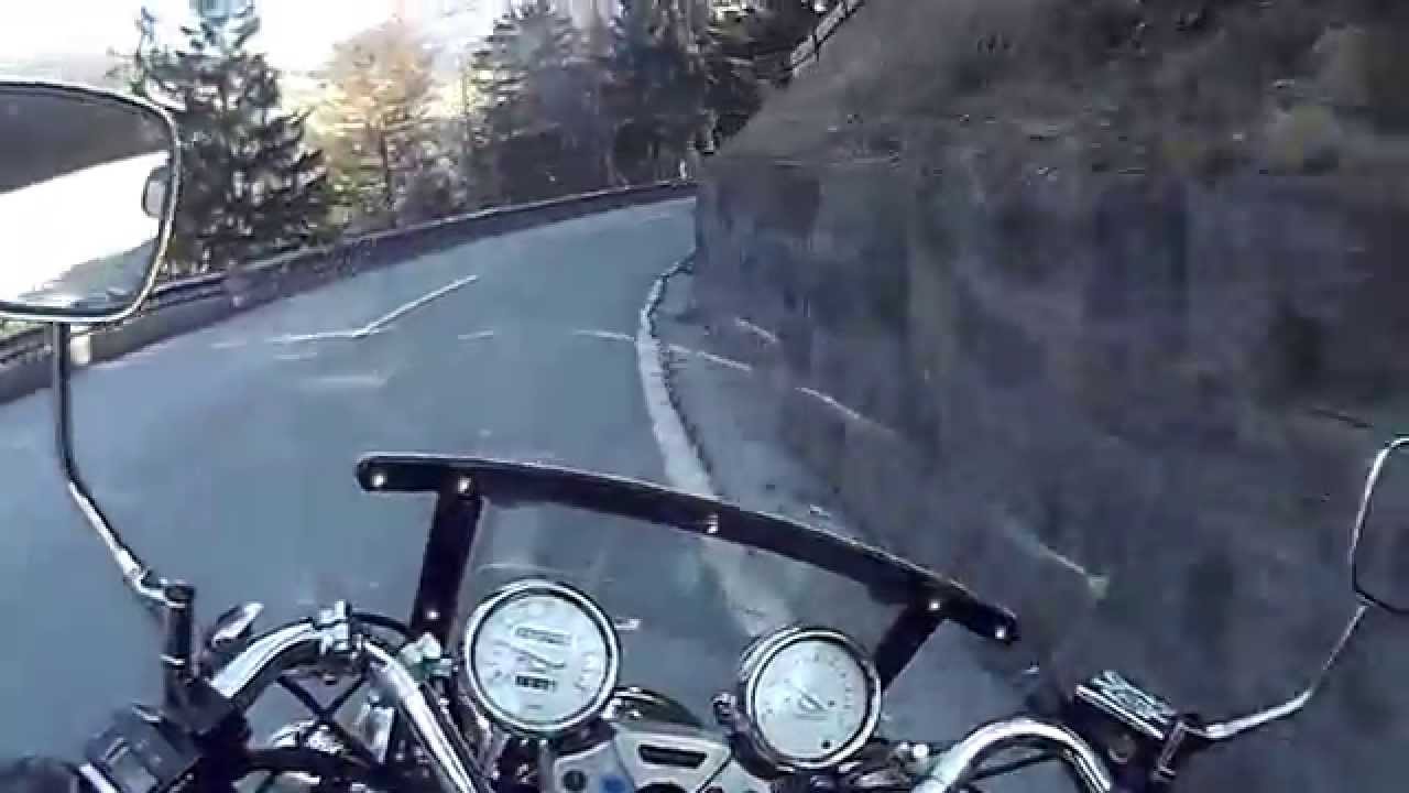 Innsbruck-Brennerstrasse-Matrei a.Br. am 19.03.2014 YamahaXV750