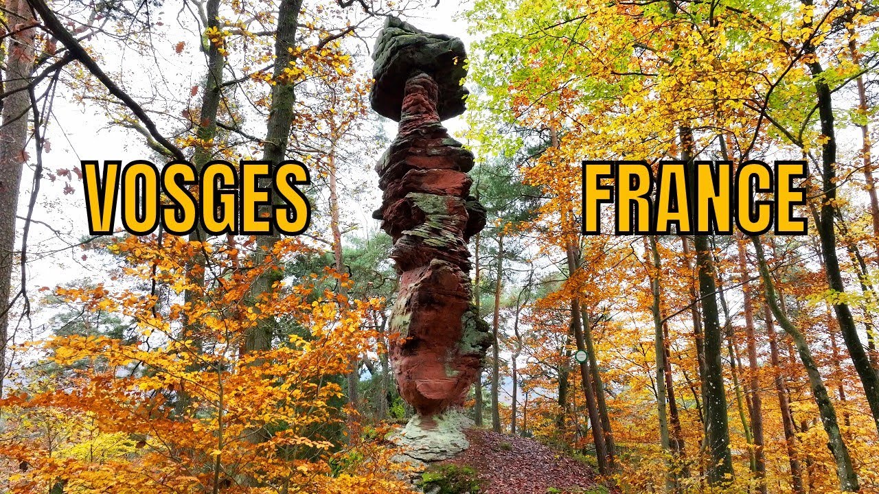 The mysterious Vosges Mountains, an aerial film with ambient music.