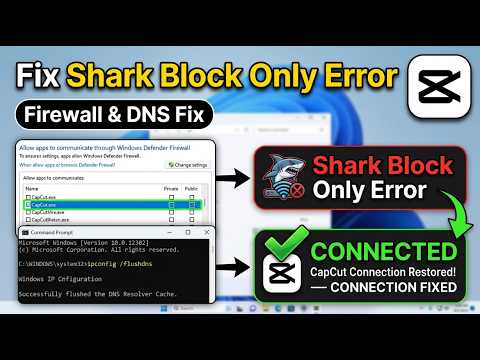 How to Fix CapCut Shark Block Only Error (2026) — Quick & Easy