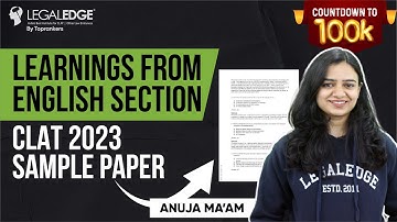 CLAT 2023 Sample Paper | English Language Sample Paper for CLAT 2023 | CLAT 2023 Preparation