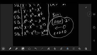 Cryptography - fast exponentiation - Square And Multiply algorithm