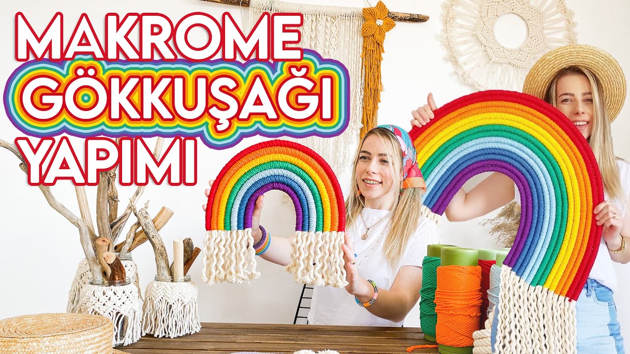 MAKROME GÖKKUŞAĞI YAPIMI | MACRAME RAİNBOW DIY | TUĞÇE LİLA